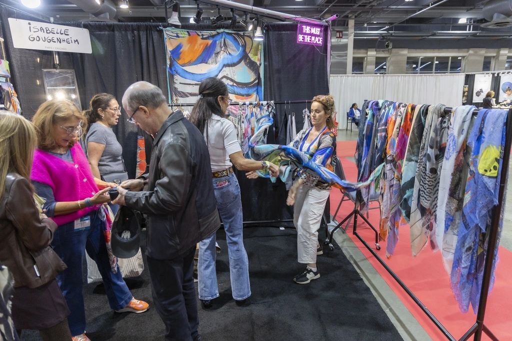 Isabelle Gougenheim, Fiber Wearable, 2025 Craft Show Booth