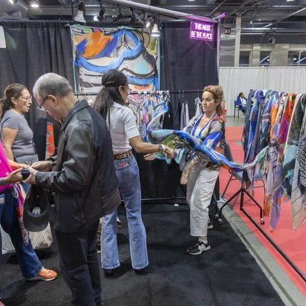 Isabelle Gougenheim, Fiber Wearable, 2025 Craft Show Booth